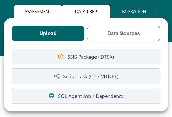 SSIS Migration Setup Wizard Modal